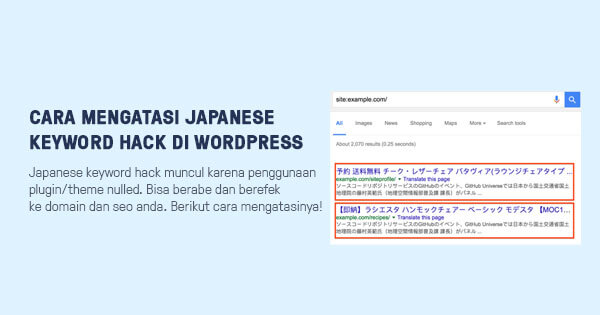 Mengatasi Website Ada Tulisan Jepang