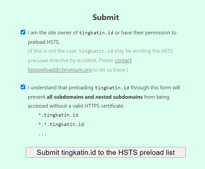 submit hsts preload